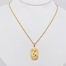 Load image into Gallery viewer, Zodiac Design Gold Plated 12 Constellation Pendant Necklace: Gemini