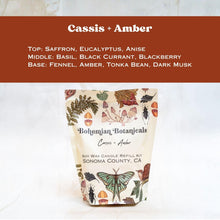 Load image into Gallery viewer, Cassis + Amber Candle Refill Kit