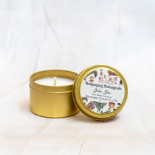 Load image into Gallery viewer, Golden Glow Soy Wax Candle- 4oz Travel Tin