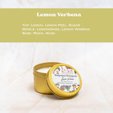 Load image into Gallery viewer, Lemon Verbena Soy Wax Candle- 4oz Travel Tin