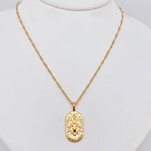 Load image into Gallery viewer, Zodiac Design Gold Plated 12 Constellation Pendant Necklace: Libra