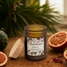 Load image into Gallery viewer, Grapefruit Soy Wax Candle- 12 oz Amber Glass Jar
