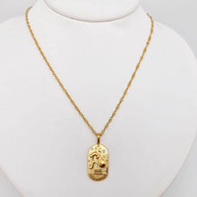 Load image into Gallery viewer, Zodiac Design Gold Plated 12 Constellation Pendant Necklace: Leo
