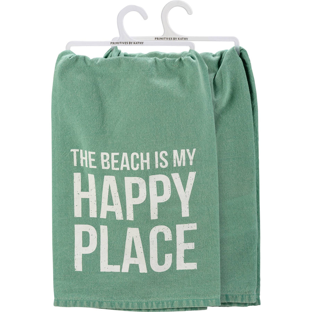 The Beach Is My Happy Place Kitchen Towel