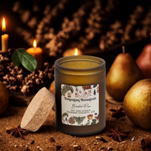 Load image into Gallery viewer, Brandied Pear Soy Wax Candle- 12 oz Amber Glass Jar
