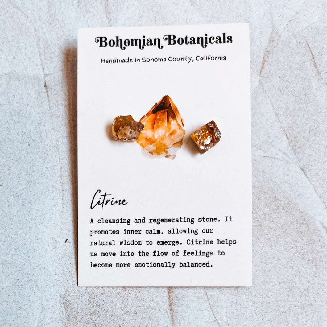 Citrine Gold Dipped Nugget Stud Earrings