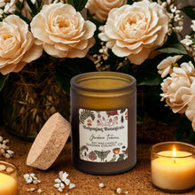 Load image into Gallery viewer, Gardenia Tuberose Soy Wax Candle- 12 oz Amber Glass Jar
