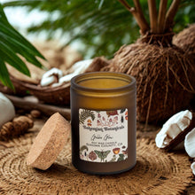 Load image into Gallery viewer, Golden Glow Soy Wax Candle- 12 oz Amber Glass Jar

