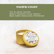 Load image into Gallery viewer, Pacific Coast Soy Wax Candle- 4oz Travel Tin
