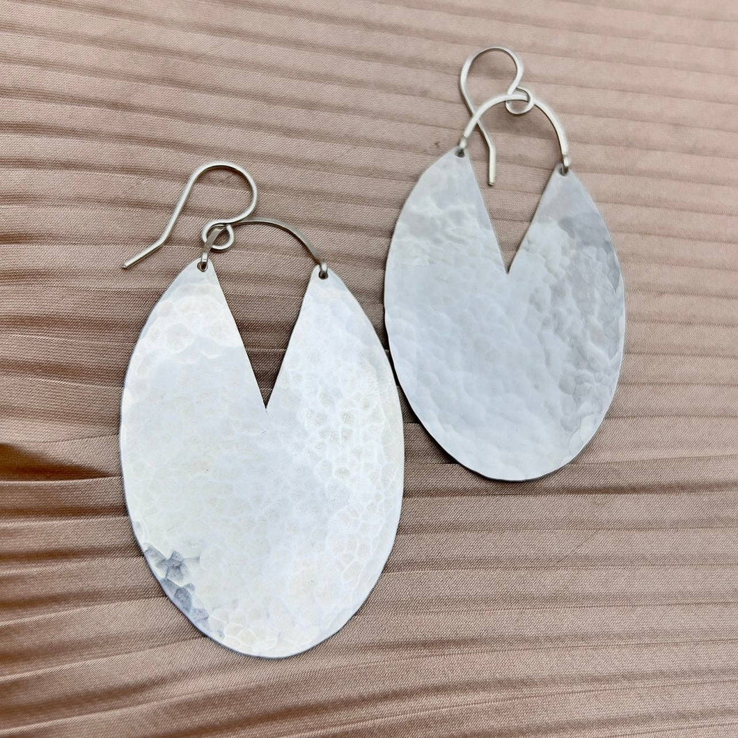 Handmade Avery Earrings: Silver / Large