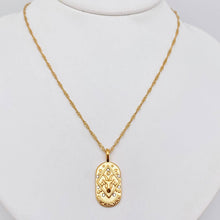 Load image into Gallery viewer, Zodiac Design Gold Plated 12 Constellation Pendant Necklace: Pisces
