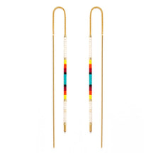 Load image into Gallery viewer, Miyuki Seed Bead Threader Earrings: Rainbow
