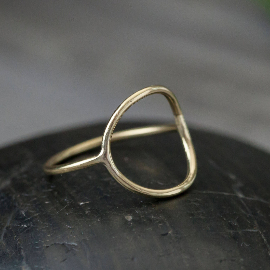 Brass Open Circle Wire Ring