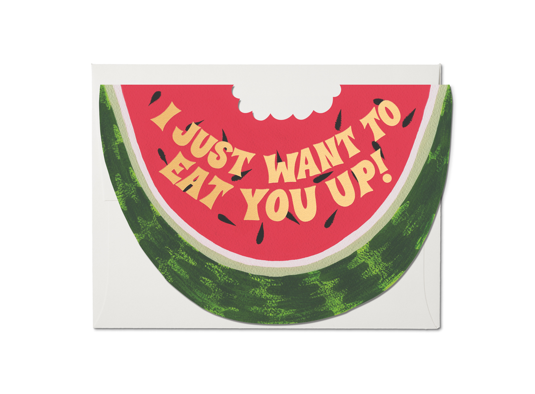 Juicy Watermelon love greeting card