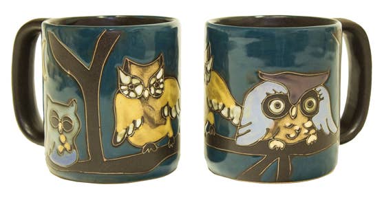 Mara Stoneware Owls on Branch Mug