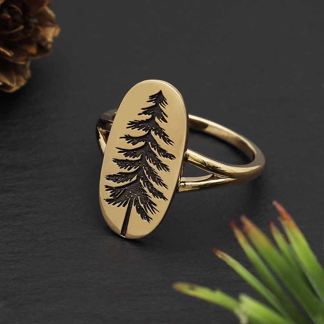 Etched Pine Tree Ring