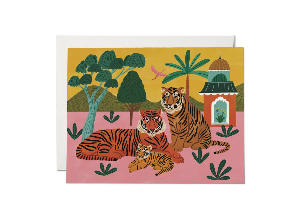 Tiger Family baby greeting card