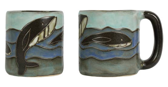 Mara Stoneware Whales Mug