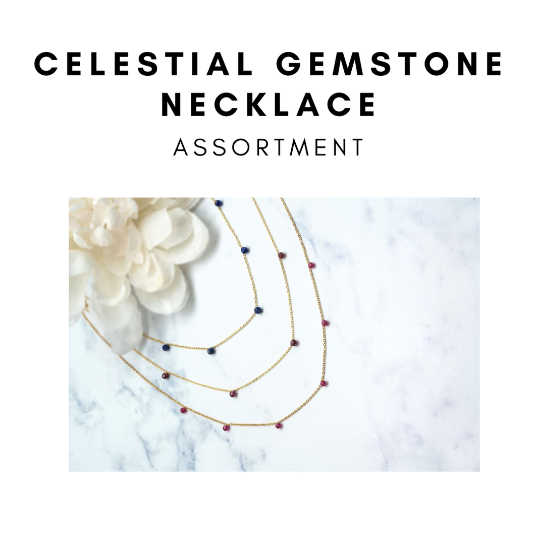 Celestial Gemstone Necklace Assortment